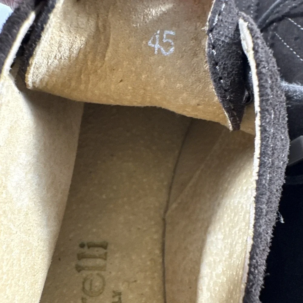 Cantarelli Mens Lace-Up Shoes 45 IT / US 12 Dark Brown Suede Made In Italy‎ $249